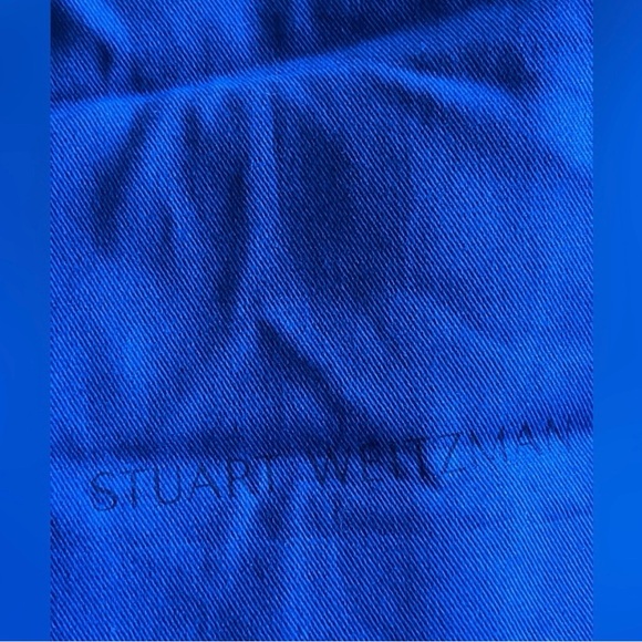 Stuart Weitzman Kitten Heel Navy Satin Pumps SZ 8 1/2 narrow fit - Picture 10 of 10